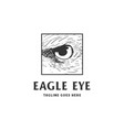 vintage retro eagle hawk falcon bird eye eye vector image vector image