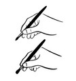 hand golding art painting brush to make artwork vector image vector image