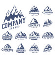 mountain silhouette nature outdoor rocky vector image