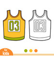 coloring book basketball jersey vector image