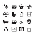 wc pictograph male and female public toilets icons vector image