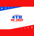 simple 4th of july american independence day flag vector image vector image
