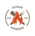 vintage retro rustic bbq grill barbecue vector image
