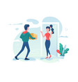 delivery parcel to door vector image vector image