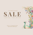 editable sale banner template with watercolor vector image