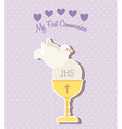my first communion vector image vector image