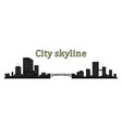 city skyline flat style vector image vector image