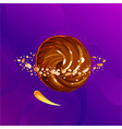 space fantasy planet asteroid moon fantastic vector image