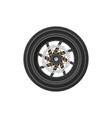 detailed drawing of motorcycle wheel vector image