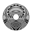 maori polynesian ethnic circle tattoo shape vector image