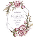 rose delicate abstract frame wedding vector image vector image