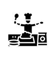 cooking kid leisure glyph icon vector image