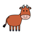 cute ox manger character vector image vector image