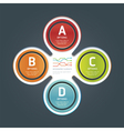colorful number options banner template vector image vector image