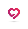 heart symbol logo icon design template may be used vector image