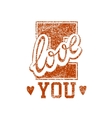 love grunge stamp vector image
