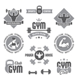 monochrome gym labels vector image