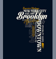 athletic new york city brooklyn typography vector image vector image