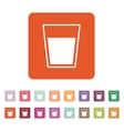 glass icon drink and water symbol flat vector image vector image