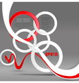 abstract background with circles and strips vector image vector image