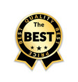 ribbon award best price label gold award vector image vector image