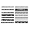 set of decorative seamless ornamental border vector image vector image