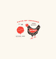 stock chicken cuts diagram in flat style vector image