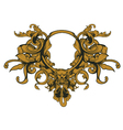 baroque floral ornament vector image vector image