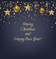 christmas card with stars vector image