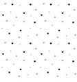 seamless polka dot pink hearts pattern vector image vector image
