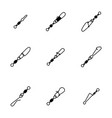 set various snaps hooked with swivels vector image