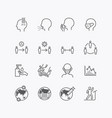 corona covid19 virus icons flat line design vector image vector image