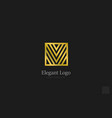 minimalistic elegant logo luxury emblem template vector image