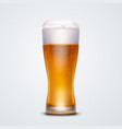 realistic glass beer isolated on white vector image