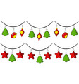 christmas garland vector image