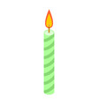 candle for birthday cake accessory holiday pie vector image vector image
