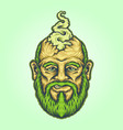 head old vape mascot vector image