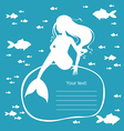 mermaid backgr vector image vector image