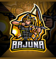 arjuna archer esport mascot logo vector image vector image