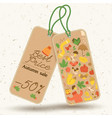 autumn price tags concept vector image vector image