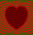 heart with beams vector image vector image