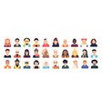 bundle of male and female cartoon characters vector image