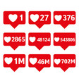 social media like icon comment and icons vector image