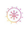 business networking line icon teamwork sign vector image