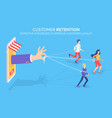 customer retention improving client loyalty vector image