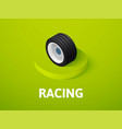 racing isometric icon isolated on color vector image