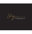 letter yq signature logo template vector image