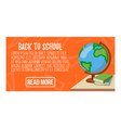 back to school banner icon and logo isolated vector image