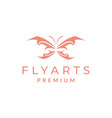 butterfly wings art logo design graphic symbol vector image