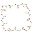 christmas lights frame icon image vector image